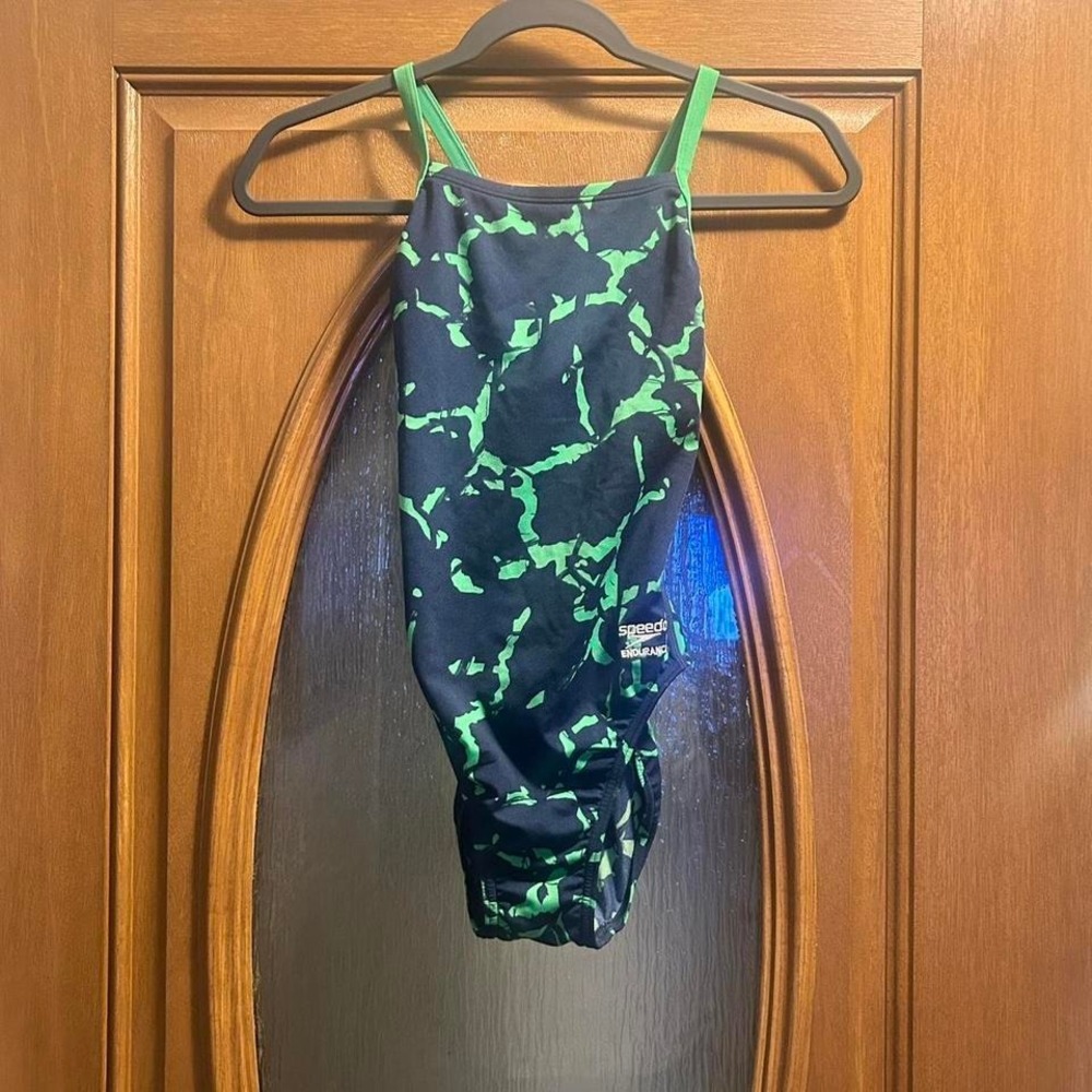 Speedo endurance one piece swimsuit‎ blue/green size 28 women's